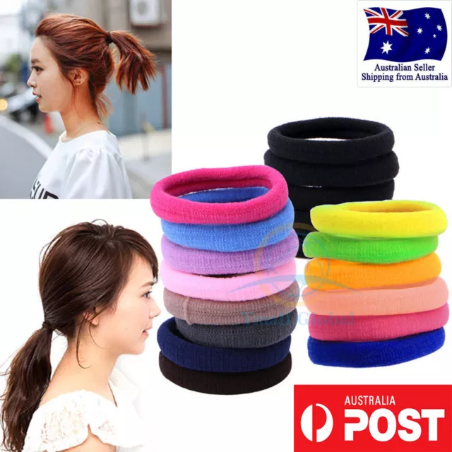 Women Girls colorful 8pc Hair Band Ties Rope Elastic Hairband Ponytail Holder