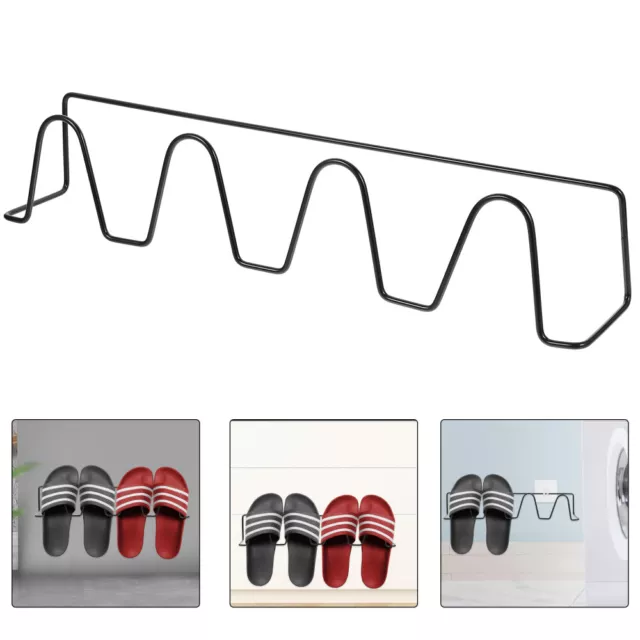 Wall Mount Shoe Rack Organizer for 2 Pairs of Shoes-QP