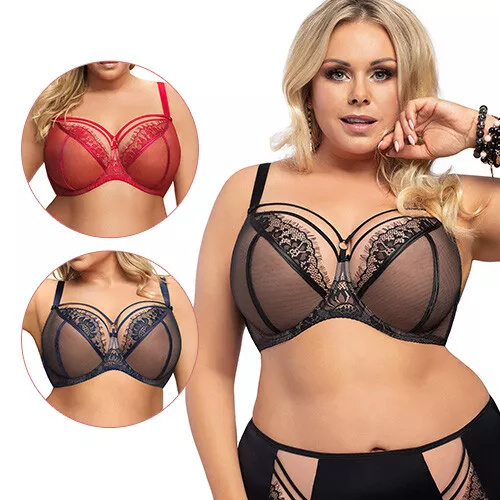 GORSENIA SOFT BRA Underwired Non Padded Lace Adjustable Straps