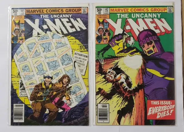 Uncanny X-Men (1963) #141-142, Days Of Future Past, 1st Prints, reader copies