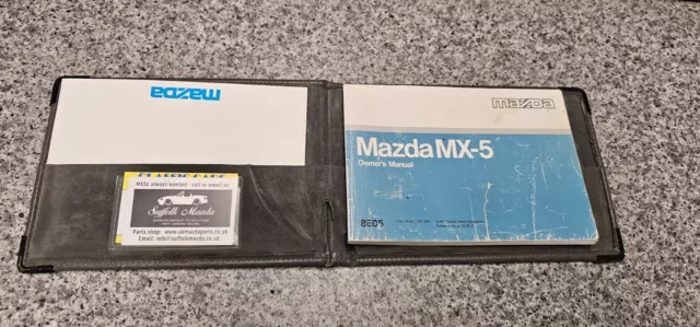 MAZDA MX5 MK2 1998 to 2005 - USED OWNERS HAND BOOK / MANUAL / HANDBOOK + WALLET