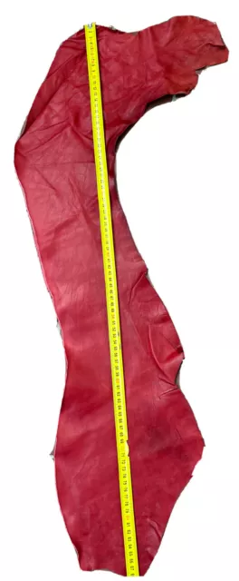 Lederhaut Rot Natur Echtleder Nappaleder Lammleder Echt Leder 88x16 Cm