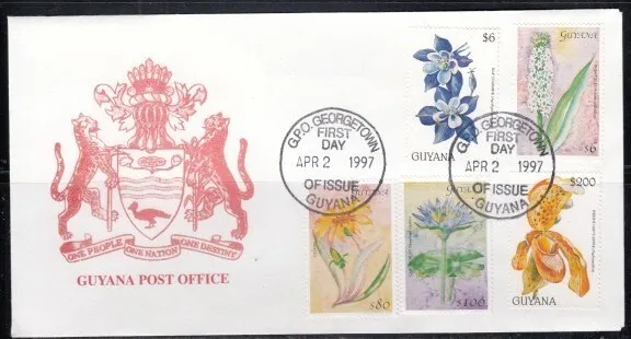 GUYANA Flowers of the Caribbean I FIRST DAY COVER