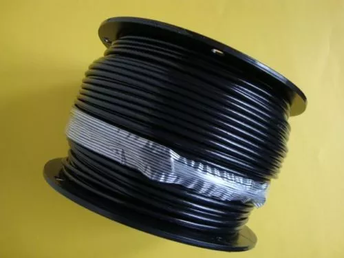 BLACK Vinyl Coated Wire Rope Cable, 3/16" - 1/4", 7x19, 250 ft Reel