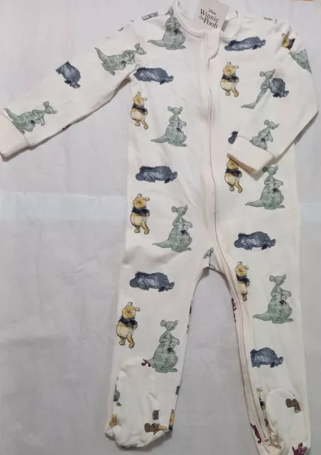 DISNEY WINNIE THE POOH BEAR Licensed baby girl boy coverall all-in-one size 2