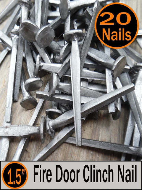 (20) 1.5" - FIRE DOOR CLINCH NAIL  - Vintage Antique - 4d