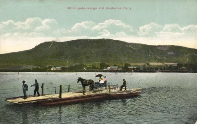 PC CPA US, MA, MT HOLYOKE RANGE AND HOCKANUM FERRY, VINTAGE POSTCARD (b8215)