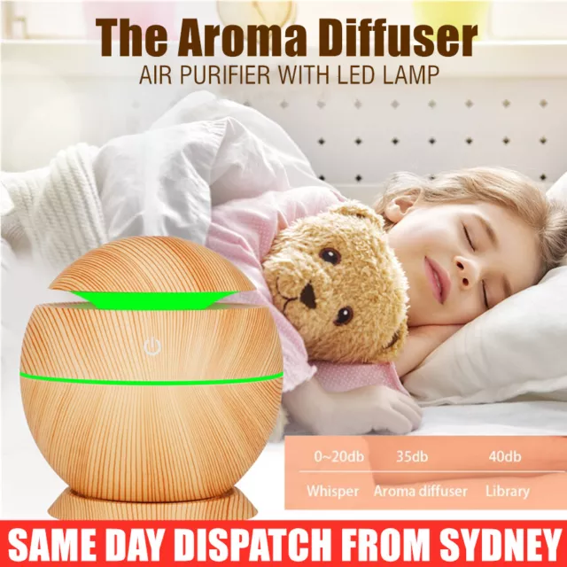 Ultrasonic Aroma Air Humidifier Aromatherapy Diffuser Essential Oil LED Purifier