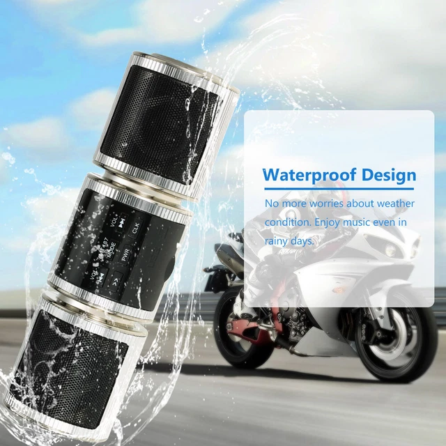 Motorcycle ATV Scooter Bluetooth Speaker MP3 Audio Music Sound System FM