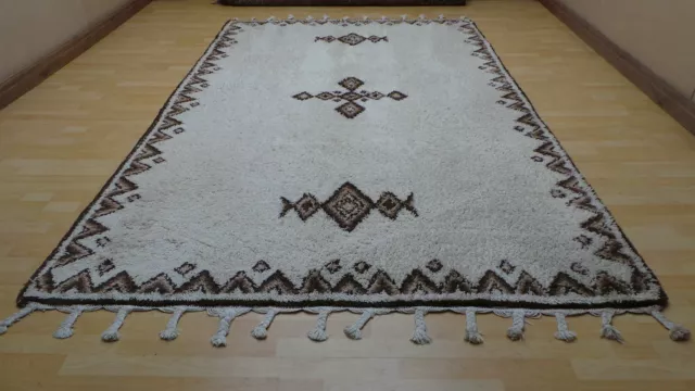 Large Oriental CARPET RUG Hand Made Oriental WOOL Living Room 9ft 11" x 6ft 6"