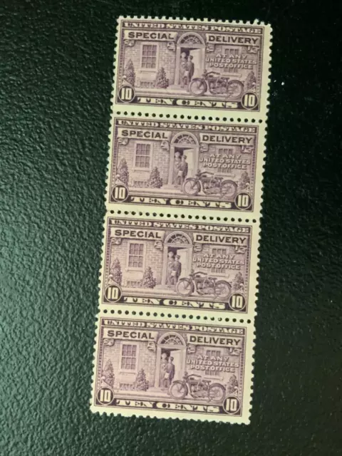 US Scott #E12 MNH OG VF 1922 Special Delivery StampLine strip of (4)