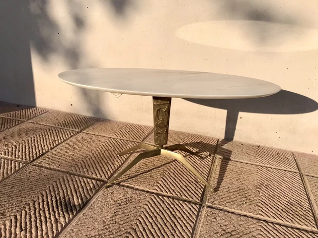 Anni ‘50 - Tavolino Design Duilio Barnabè Con Base In Ottone