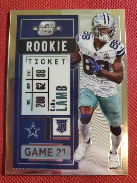 CeeDee Lamb Rookie RC 2020 CONTENDERS OPTIC #65 💥ROOKIE TICKET💥 ~MINT~COWBOYS
