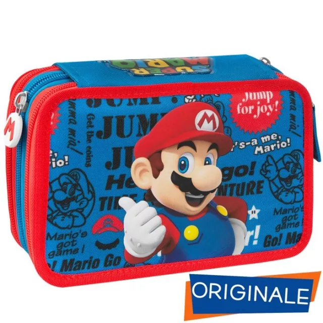 Zaino Estensibile Scuola Super Mario + Astuccio 3 zip Completo - Novità 23/2024 3