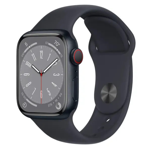 Apple Watch Series 8 4G 41mm Aluminium Mitternacht Sportarmband Mitternacht Blau