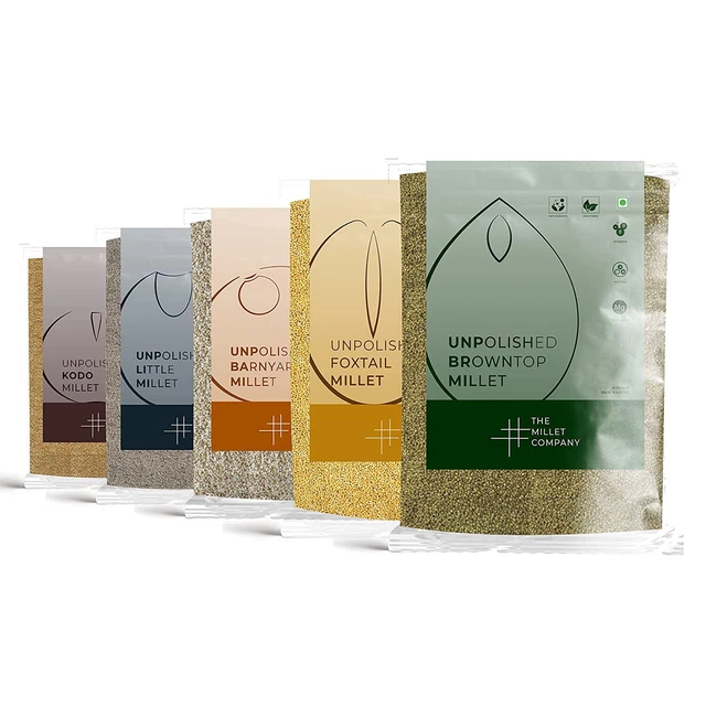 The Millet Company Browntop non lucidato, coda di volpe, Kodo, Barnyard e...