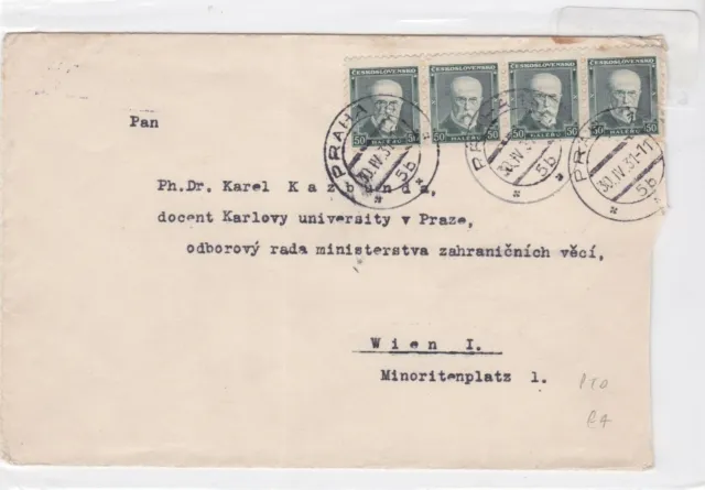 czechosloviakia  1931  stamps cover  Ref 8516