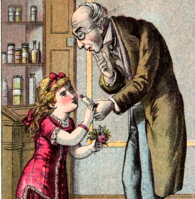 1880s Dr. Isaac Thompson's Eye Water Quack Medicine Trade Card Troy New York NY