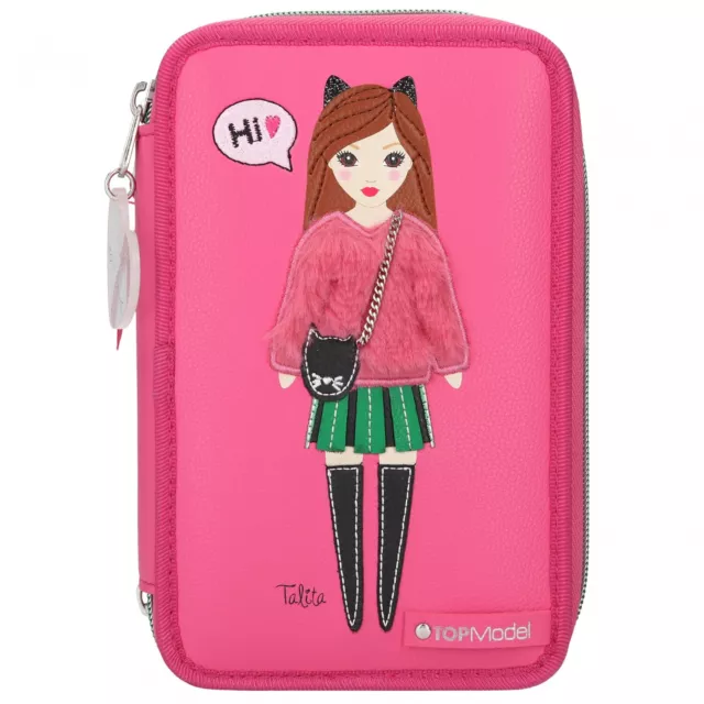 Depesche 10729 TOPModel 3-fach Federtasche Talita Model pink