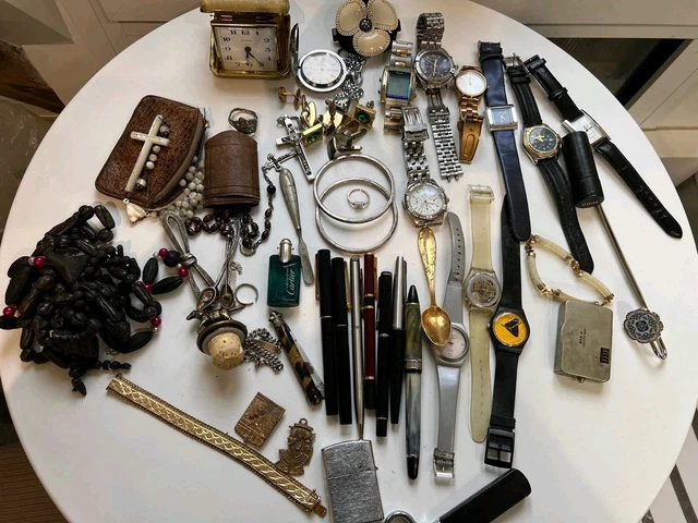 Lot De Bijoux Vintage – 503 Grammes, Argenté, Argent, Acier, Divers Modèles Anciens