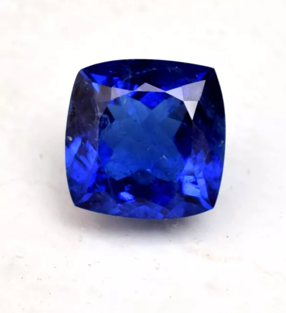 Tanzanite Naturelle Haut Bleu Couleur Certifié Coupe Coussin 8.55 CT Libre Gemme