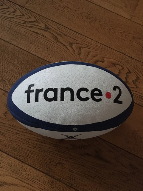 Ballon De Rugby Gilbert Réplica Midi - France Rugby, Cousu Main, Vessie Latex Synthétique, Grip Standard