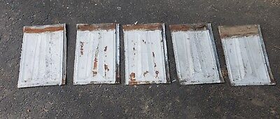5 Antique tin Barn Roof Shingles 9" x 14" REDUCED SALE