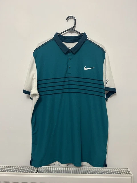 Roger Federer US Open 2015 Day Session Nike Tennis Polo Shirt Size Extra Large