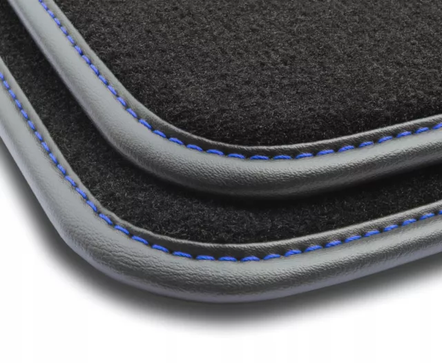 ME23-1 Jeu Tapis De Sol Velour Premium Cuir Bleu pour Mercedes-Benz S Classe W12