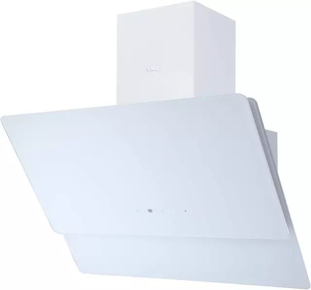 Campana Extractora de Diseño 90 cm Sin Cabeza - Cristal Blanco, Iluminación LED
