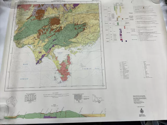 Vintage Map Plan Warragul Geological Survey Victoria 1971 Mining