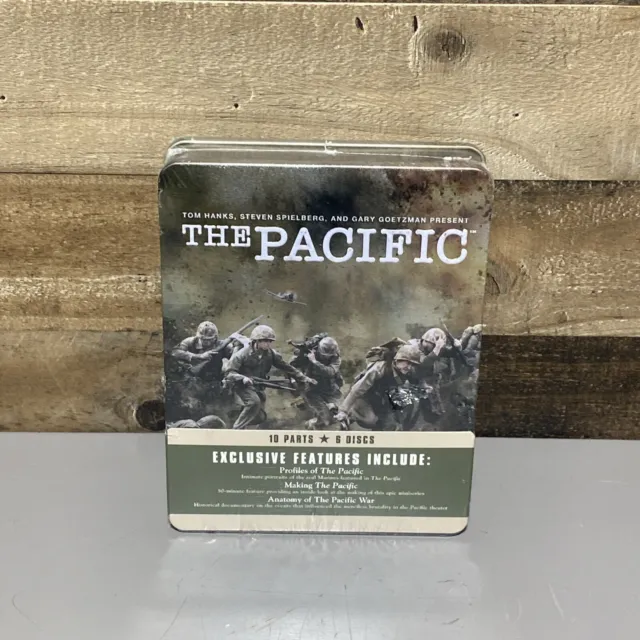 The Pacific Complete 10-Part Tom Hanks HBO Miniseries 6-Disc DVD Tin Box Set NEW