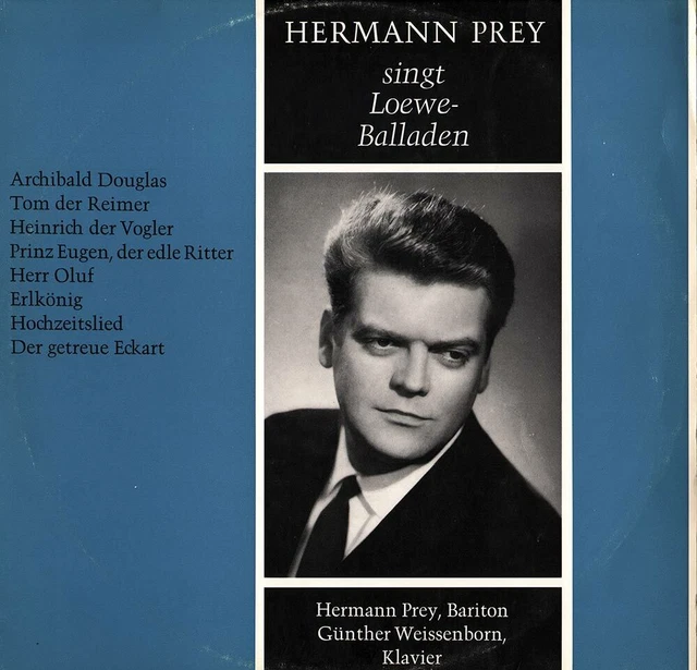 PREY Bariton LOEWE Ballades WEISSENBORN Piano (Rec. Of Columbia SAX 2511)