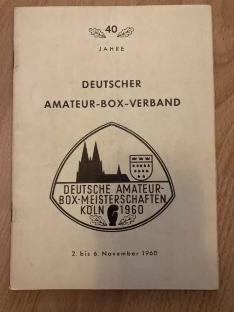 BOXEN - Deutscher Amateur BOX VERBAND 1960 mit Eintrittskarte