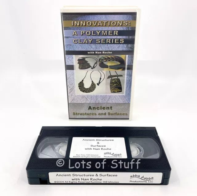 Ancient Structures And Surfaces With Nan Roche VHS Tape Polymer Clay Art Rare