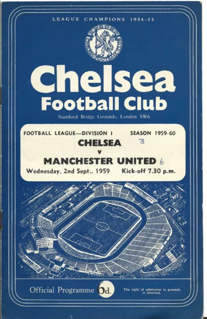 Chelsea v Manchester United 1959-60 Division 1