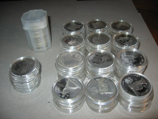 Dealer Lot of 86 Proof & Uncirculated US Commemorative Silver Dollars