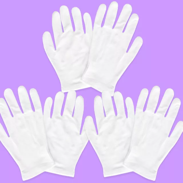 3 PAIRS MOISTURISING GLOVES Deep Night Treatment Dry Scaly Cracked Hands Eczema