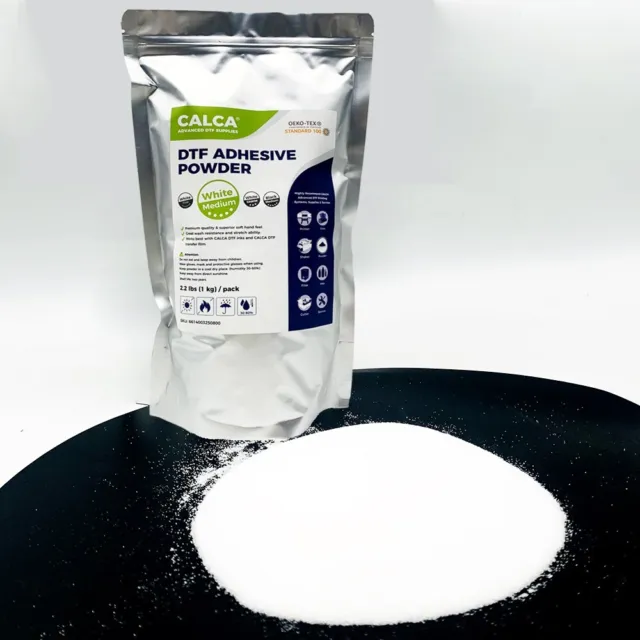 CALCA  Hot Melt DTF Powder Digital Transfer Adhesive Powder 20kg Medium White