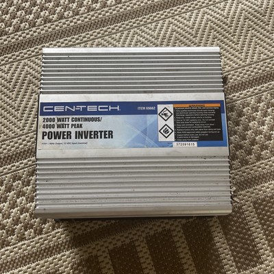 Cen-Tech 69662 2000W , 4000W Peak Power Inverter  Used
