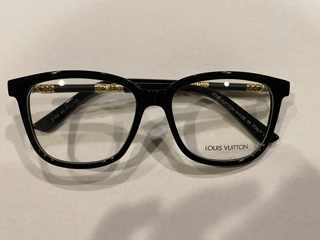 Louis Vuitton 2184 Black 49mm Eyeglass Frame/Hard Case/pouch/Cleaning Cloth
