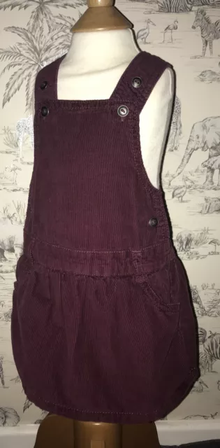 marks And spencer baby girls Cord Pinafore Dress Size 6-9 Months ￼