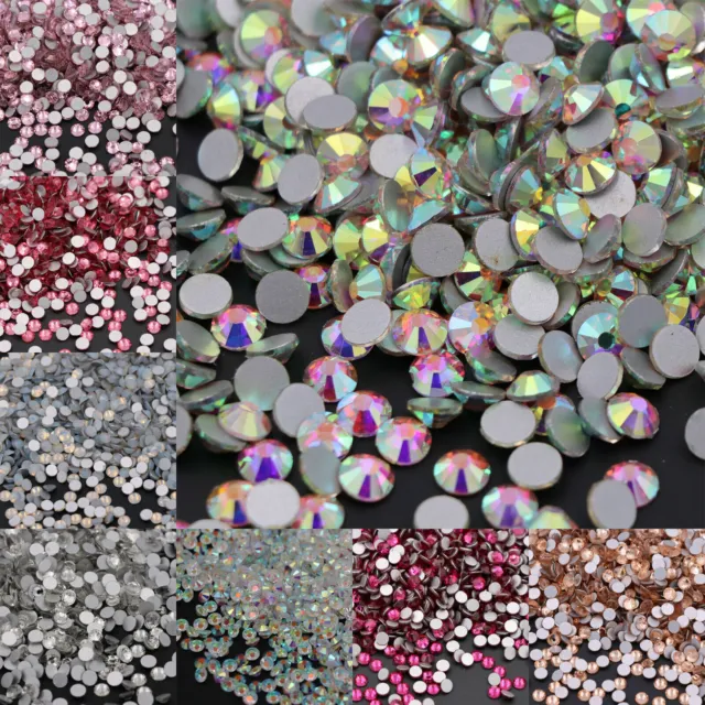 crystal AB Non Hot Fix Rhinestone flat back strass nail glitters garment stone