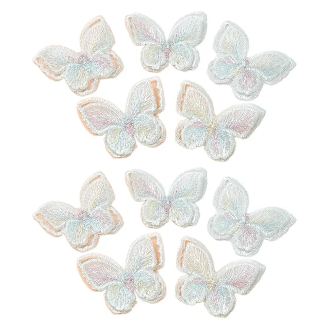 10pcs Embroidery Patches Washable Decorative Diy Embroidery Butterfly Patches