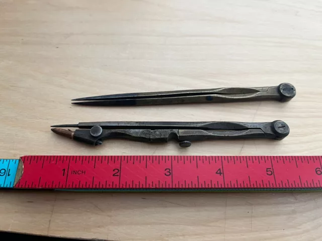 Compass Drawing Pieces Tools Antique Items Unusual Design Drawing Victorian