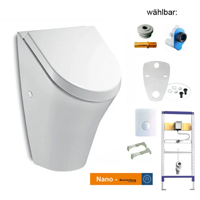 URINAL SET ROCA NEXO Softclose Deckel Komplett Set Vorwandelement Sanit 735364K EUR 551,84