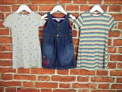 Girl Bundle Age 3-4 Years M&S John Rocha Pinafore T-Shirt Dress Set Ribbed 104Cm