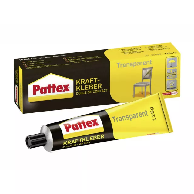Pattex Adhesivos de Energía Transparente 125g, Fuerte & Flexible, Madera, Metal,