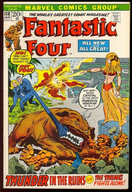 Fantastic Four #118 High Grade Bronze Age Superhero Marvel Comic 1972 VF