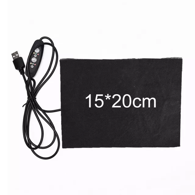 5V 15x20cm USB Heated Jacket Coat Vest Accessories Carbon Fiber Heated Pads ^Z0 2